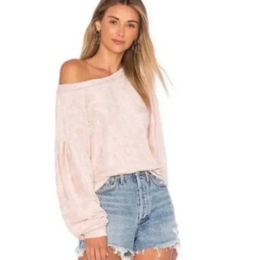 Free People We the Free Milan Layering Crushed Velvet Pale Pink